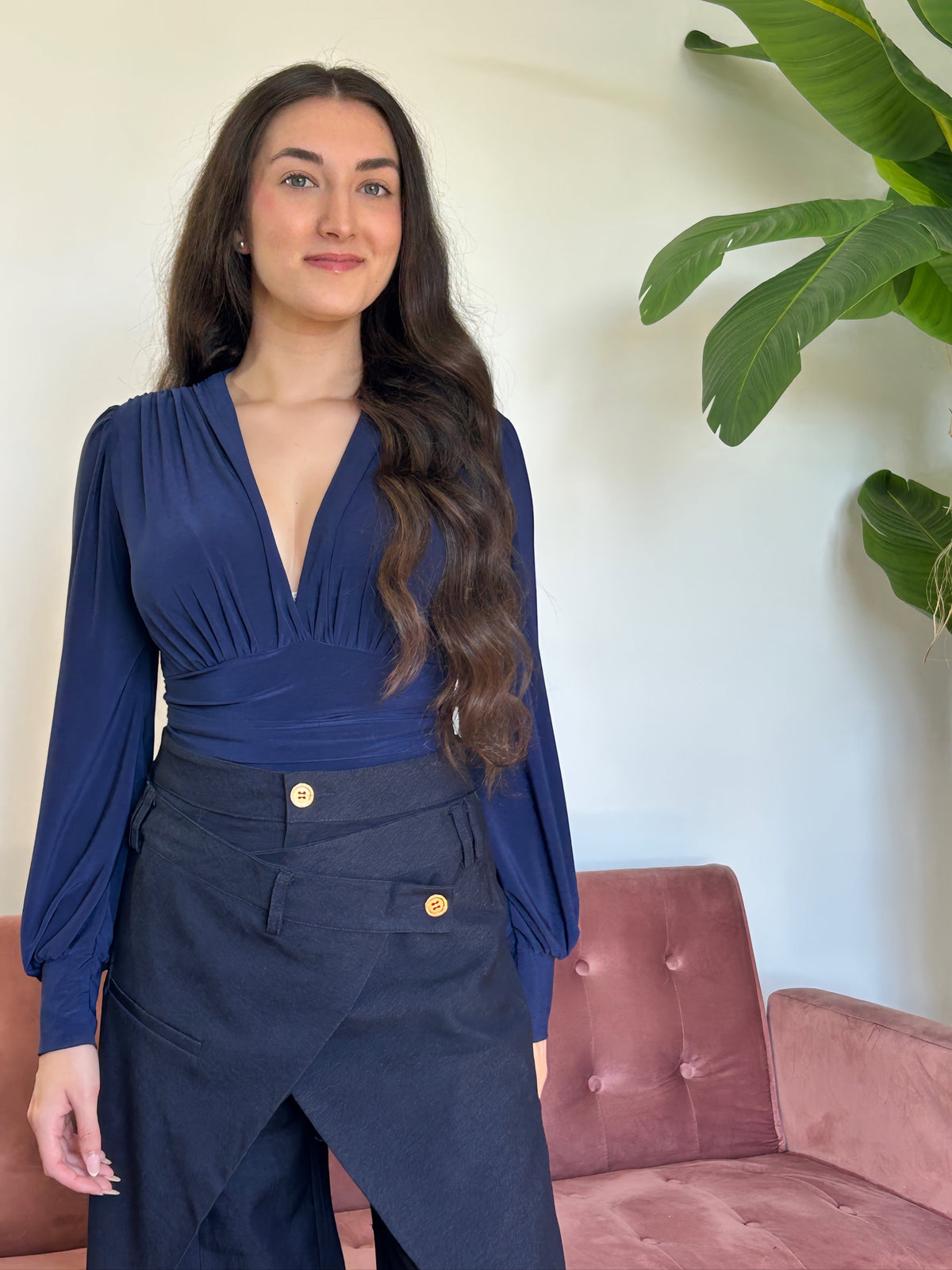 PANTALÓN DENIM CAPA El Vestidor de Inma