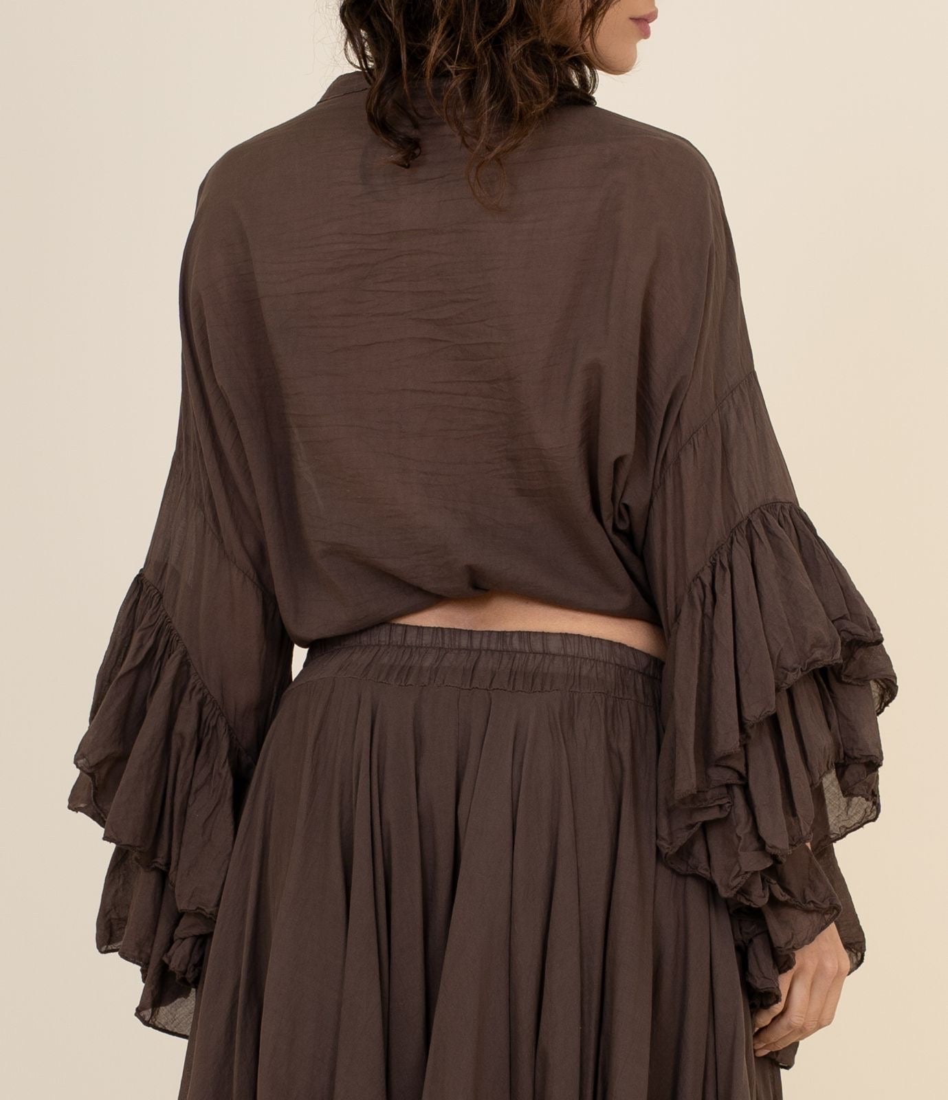 BLUSA NUDO MANGA VOLANTES El Vestidor de Inma