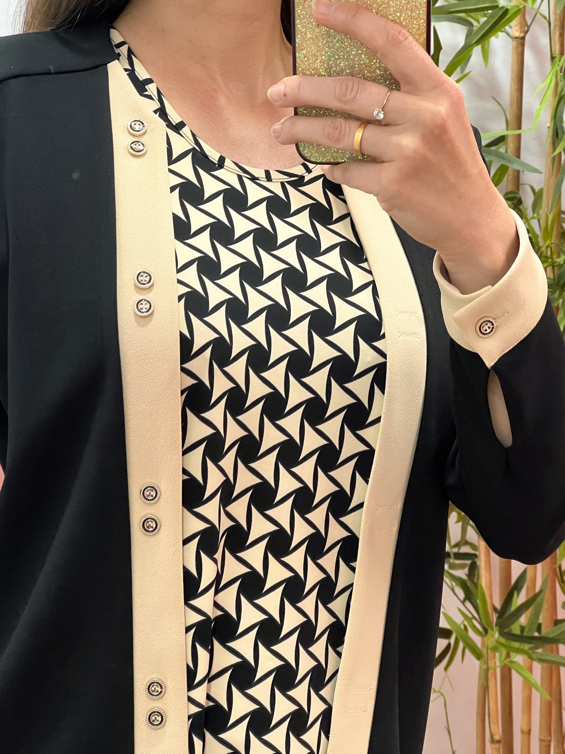 Conjunto Dos en Uno con Jersey Estampado y Chaqueta Integrada – Fabricado en España El Vestidor de Inma