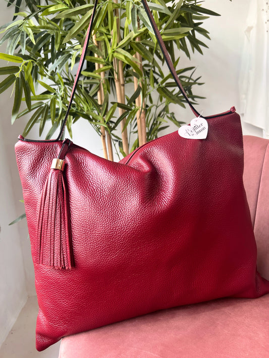 BOLSO PIEL BURDEOS
