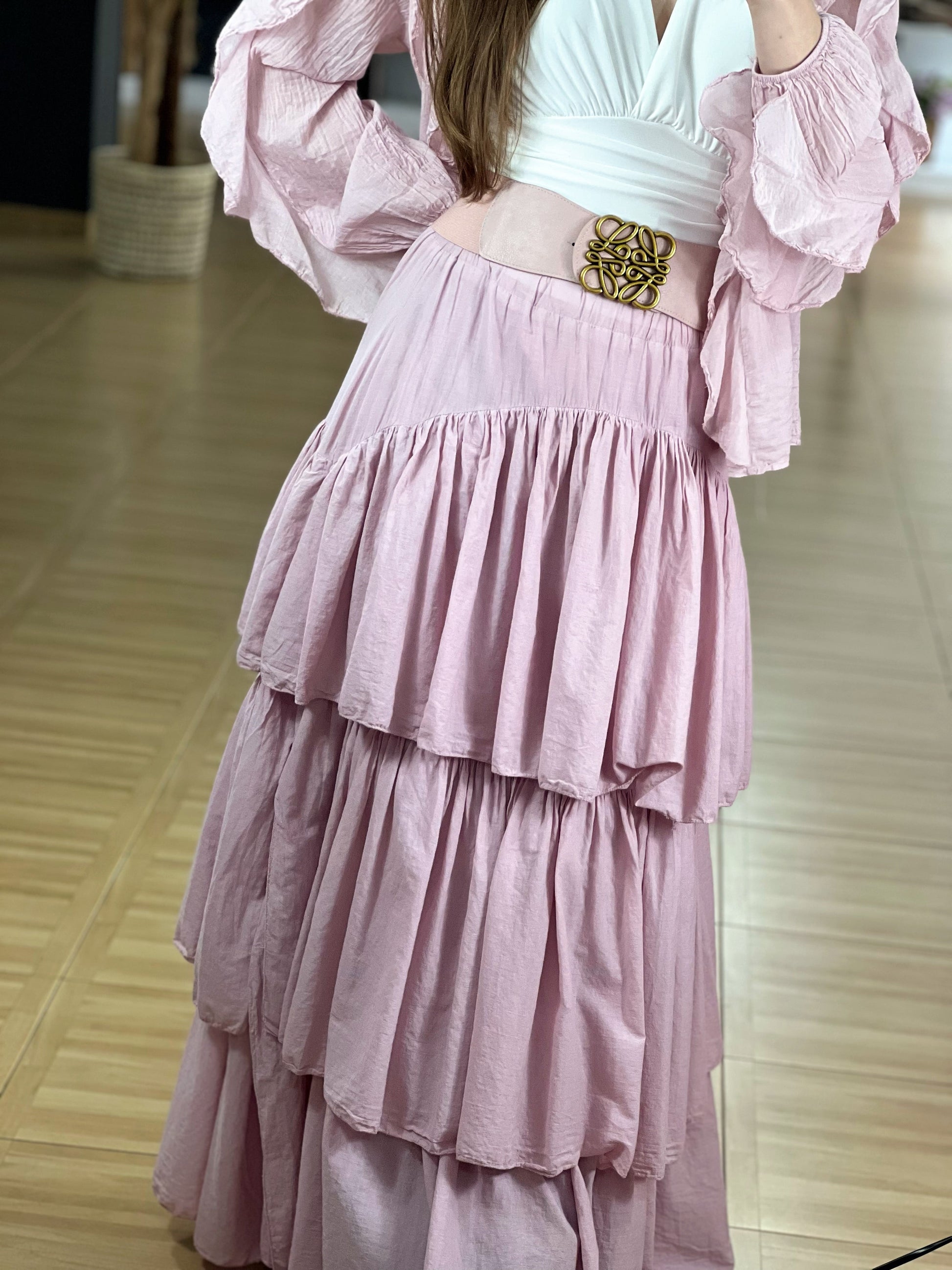 FALDA LARGA VOLANTES El Vestidor de Inma