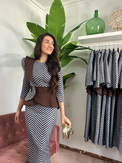VESTIDO ZIG ZAG HIELO El Vestidor de Inma