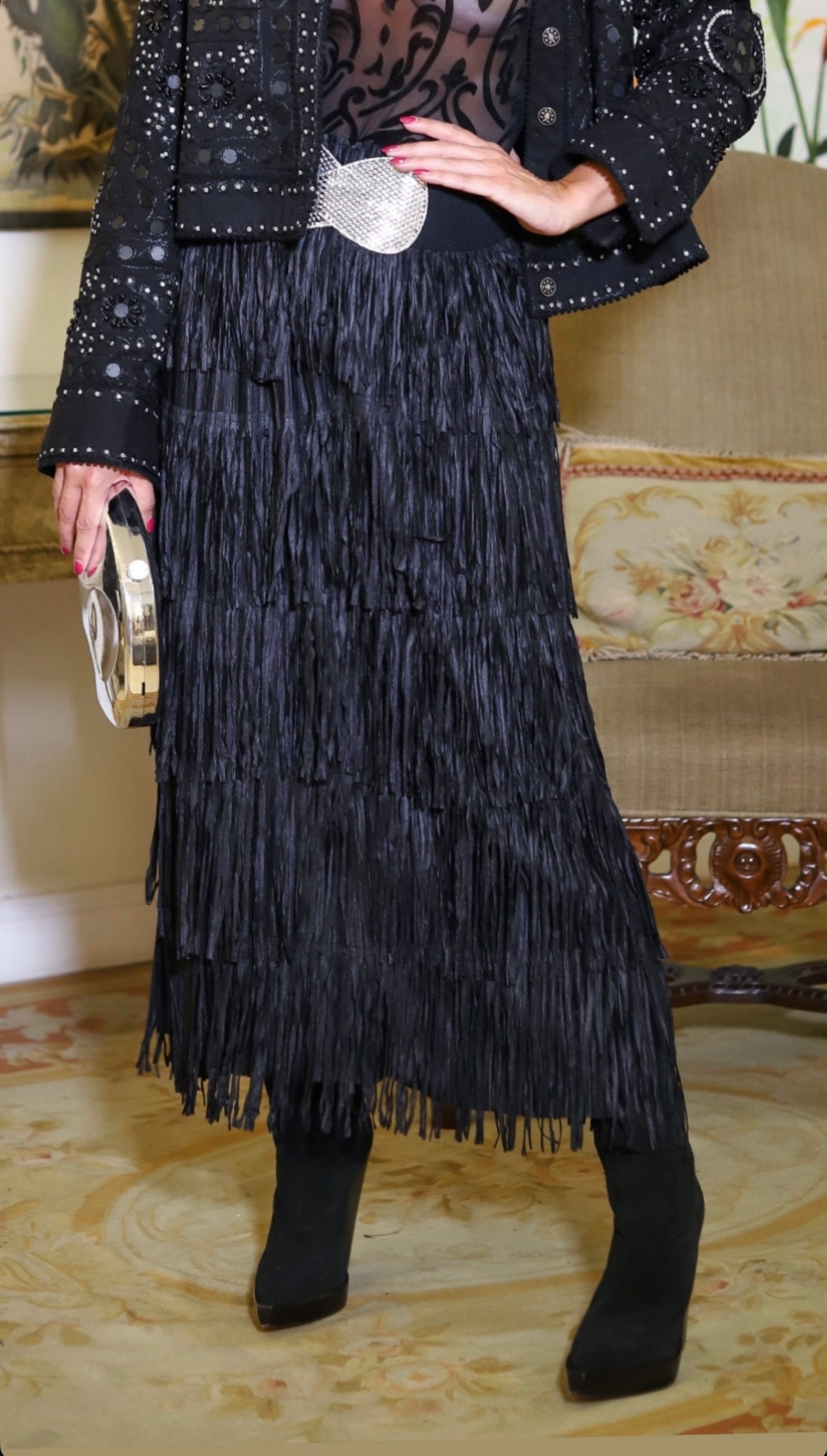 Falda de Flecos Boho Chic – Talla Única (hasta la 50) El Vestidor de Inma