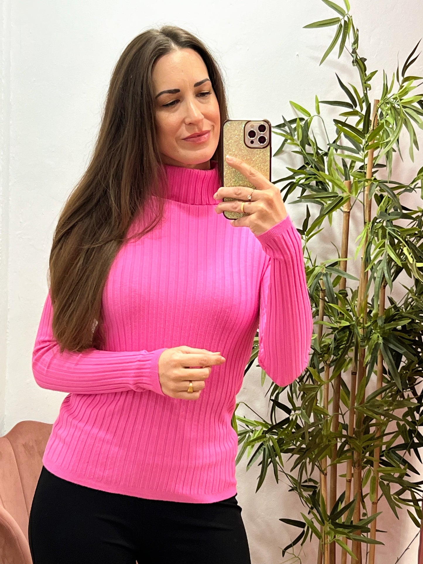 Jersey Canalé Talla Única de Punto Suave – Cuello Alto y Tejido Elástico El Vestidor de Inma