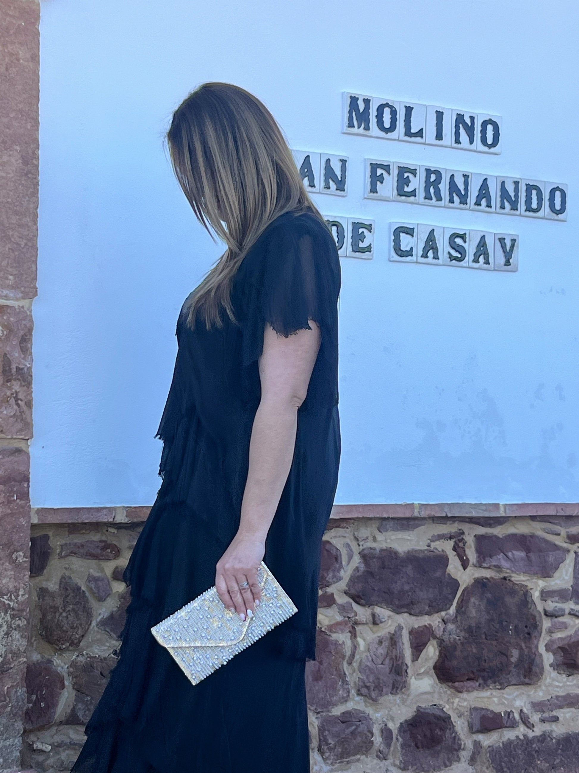 Vestido Seda Capas con Lentejuelas | Talla Única 38-50 | El Vestidor de Inma El Vestidor de Inma