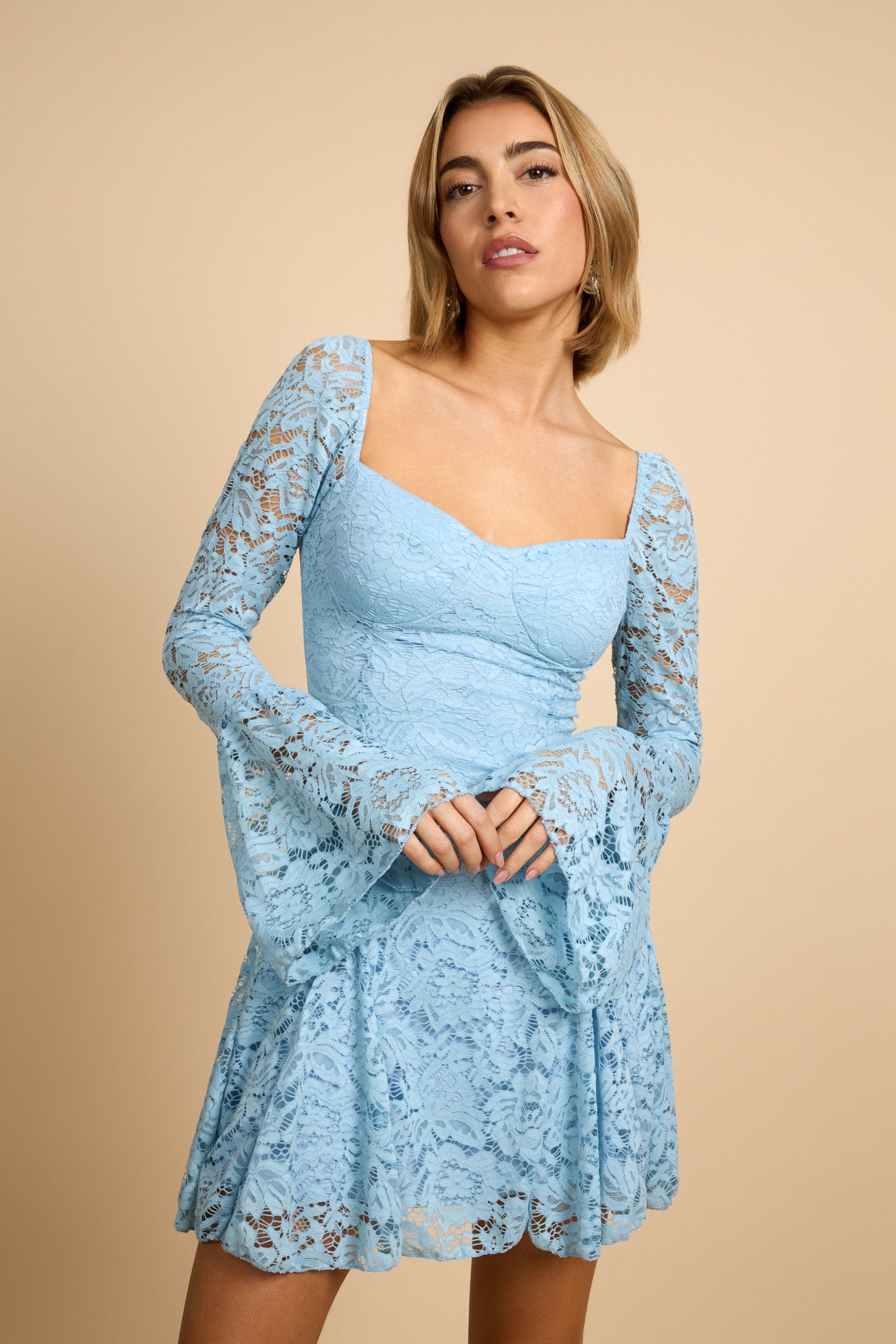 VESTIDO BARDOT ENCAJE