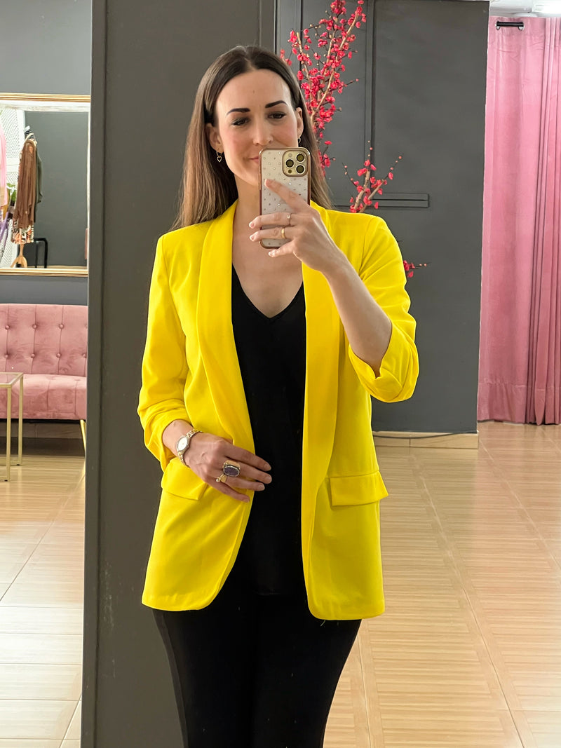 CHAQUETA MANGA FRUNCIDA