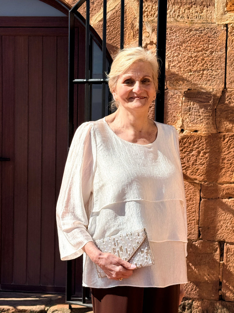 Blusa de Seda Natural Elegante Mujer Tallas Grandes 42-54 | Invitada Perfecta