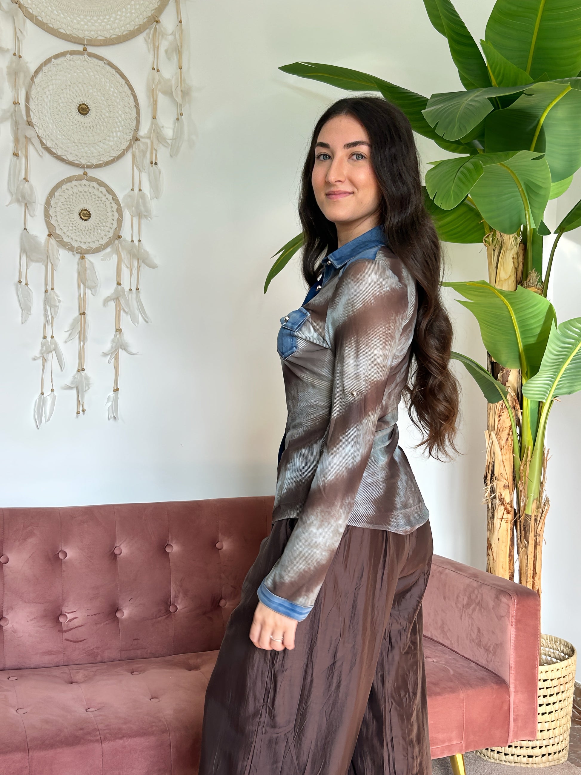 PANTALÓN SATINADO BOMBACHO El Vestidor de Inma