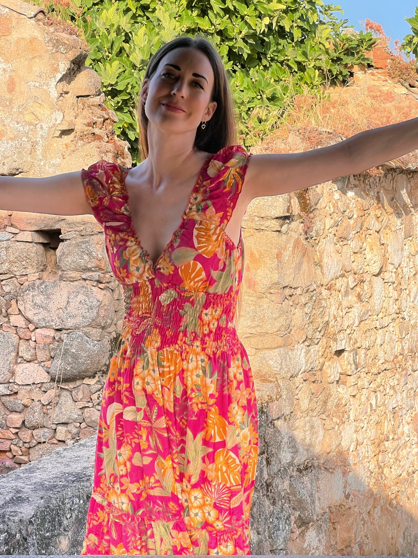 VESTIDO LARGO SEDA