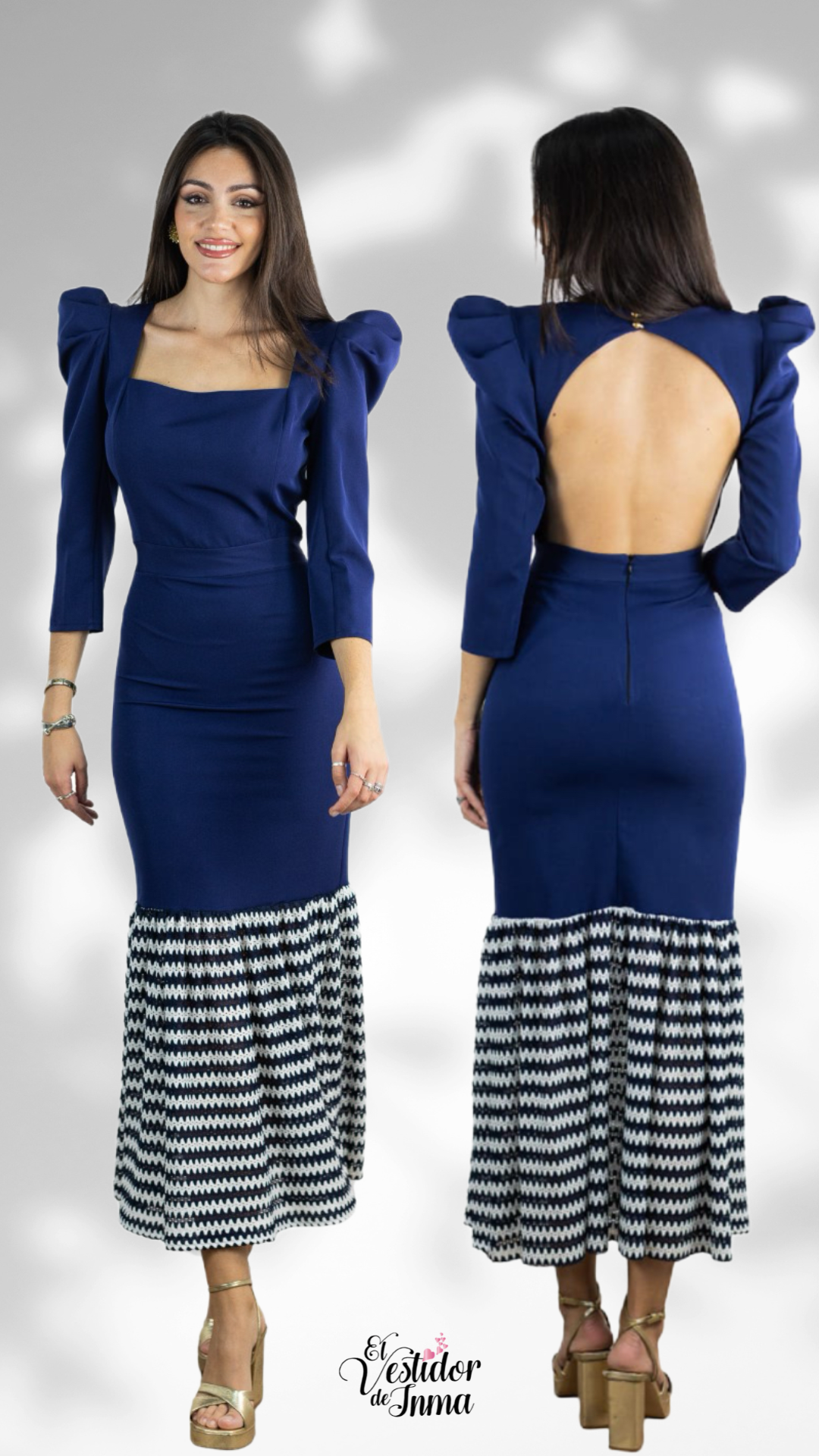 VESTIDO SEVILLA AZUL MARINO