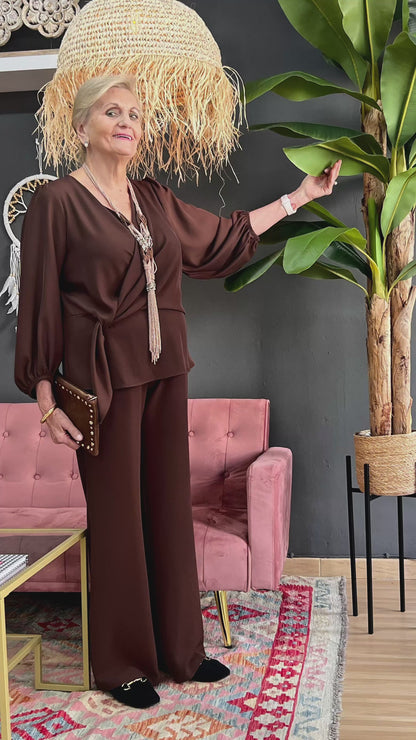Pantalón fluido mujer con elástico trasero | Ajuste perfecto todo el año